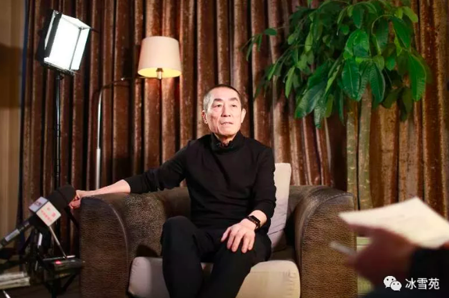 平昌“北京8分钟”总导演张艺谋接受媒体采访。 供图