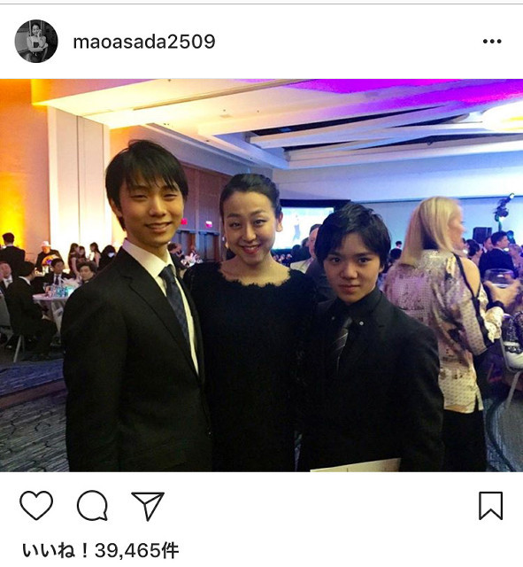 浅田真央送祝福