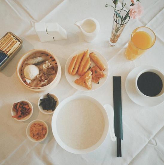 刘雯的早餐