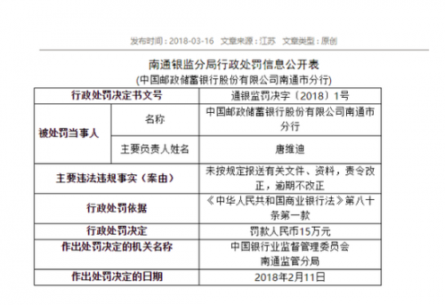 值得一提的是，邮储银行多分行屡次因报表、文件材料等低级错误吃罚单。
