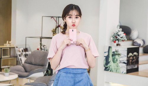 春日少女心，酷比手机 F1珊瑚粉美女图赏