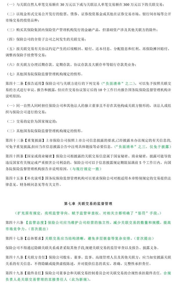保险关联交易监管法11年后大修 比现行规定有松有紧