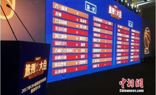 资料图:2017CBA选秀大会现场。记者王牧青摄