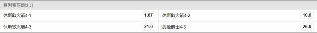 系列赛比分赔率