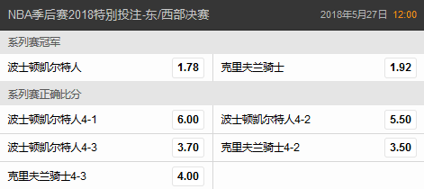 东部决赛最新比分赔率