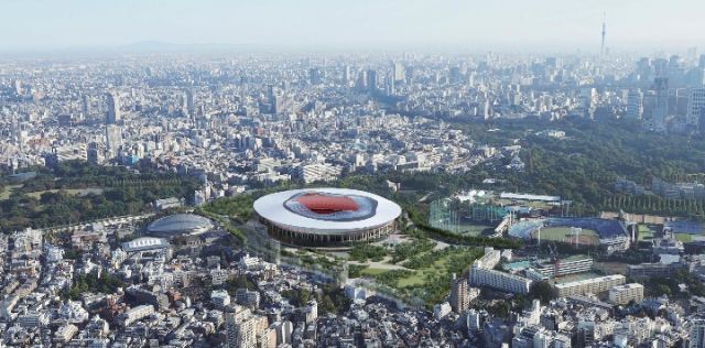 图为2020年东京主场馆设计图