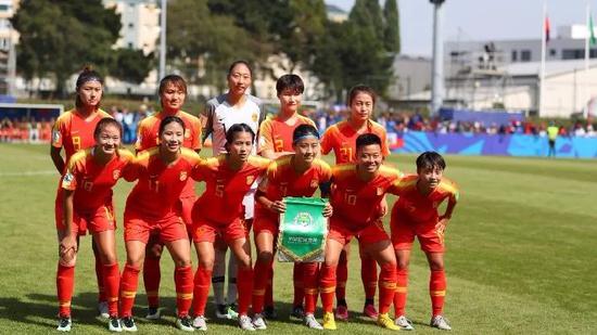中国U20女足对阵海地队时的首发阵容