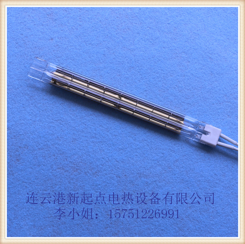 双孔半镀金单端电热炉石英加热管_黄金般石英加热管
