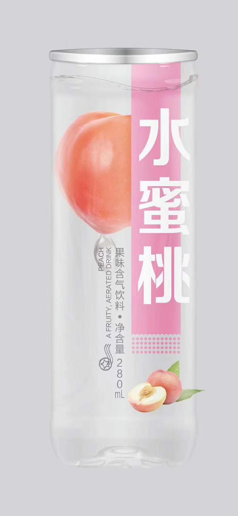 水蜜桃果味含气饮料280ml24瓶装饮品供应加盟