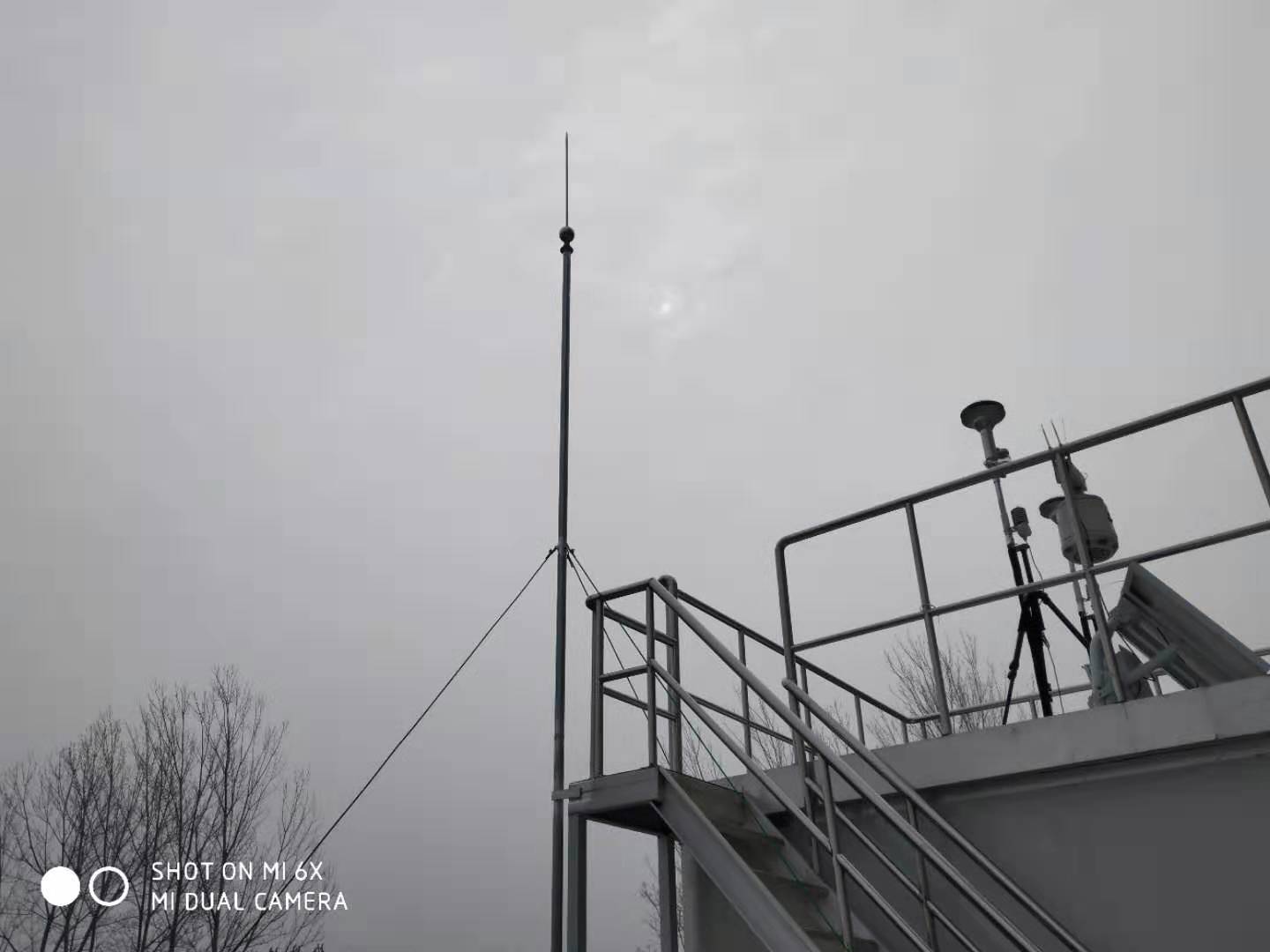 郑州环境空气质量自动监测站不锈钢避雷针安装