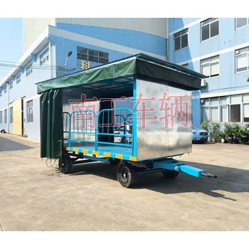 5吨滑轨式雨篷平板拖车 雨篷工具拖车