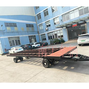 12吨骨架式平板拖车 带角锁刹车全GUA车