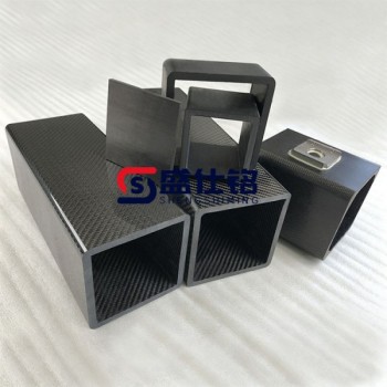 碳纤维空心方管预埋铝件一体加工 高强度碳纤维设备防护罩 